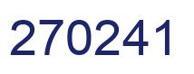Number 270241 blue image