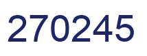 Number 270245 blue image