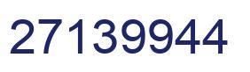 Number 27139944 blue image