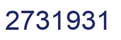 Number 2731931 blue image