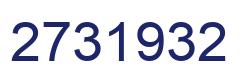 Number 2731932 blue image