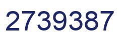 Number 2739387 blue image