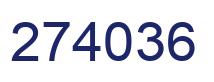 Number 274036 blue image