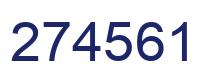 Number 274561 blue image