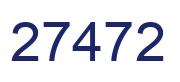 Number 27472 blue image