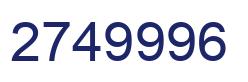 Number 2749996 blue image