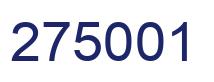 Number 275001 blue image