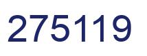 Number 275119 blue image