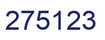Number 275123 blue image