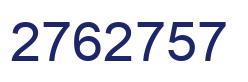 Number 2762757 blue image