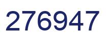 Number 276947 blue image