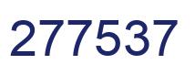 Number 277537 blue image