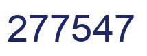 Number 277547 blue image