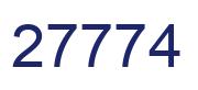 Number 27774 blue image