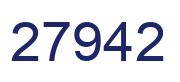 Number 27942 blue image