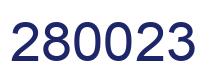 Number 280023 blue image