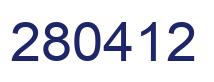 Number 280412 blue image