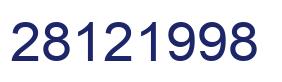 Number 28121998 blue image