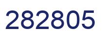 Number 282805 blue image