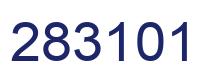 Number 283101 blue image