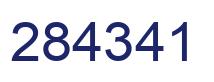 Number 284341 blue image