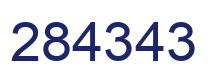 Number 284343 blue image