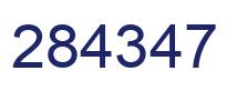 Number 284347 blue image
