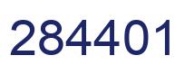 Number 284401 blue image