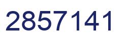 Number 2857141 blue image