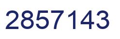 Number 2857143 blue image