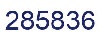Number 285836 blue image