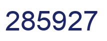 Number 285927 blue image