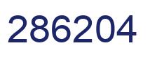 Number 286204 blue image