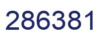 Number 286381 blue image