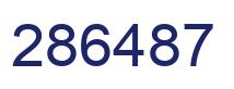 Number 286487 blue image