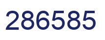 Number 286585 blue image