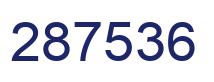 Number 287536 blue image