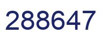 Number 288647 blue image