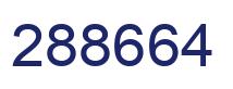 Number 288664 blue image
