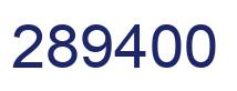 Number 289400 blue image