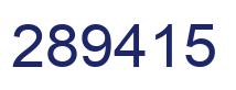 Number 289415 blue image