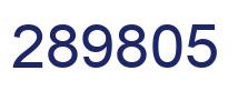 Number 289805 blue image