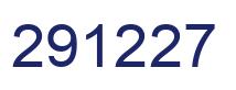 Number 291227 blue image