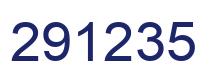 Number 291235 blue image