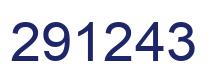 Number 291243 blue image