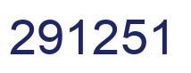 Number 291251 blue image