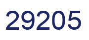 Number 29205 blue image