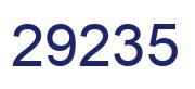 Number 29235 blue image