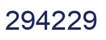 Number 294229 blue image