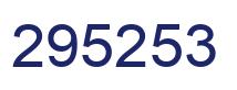 Number 295253 blue image